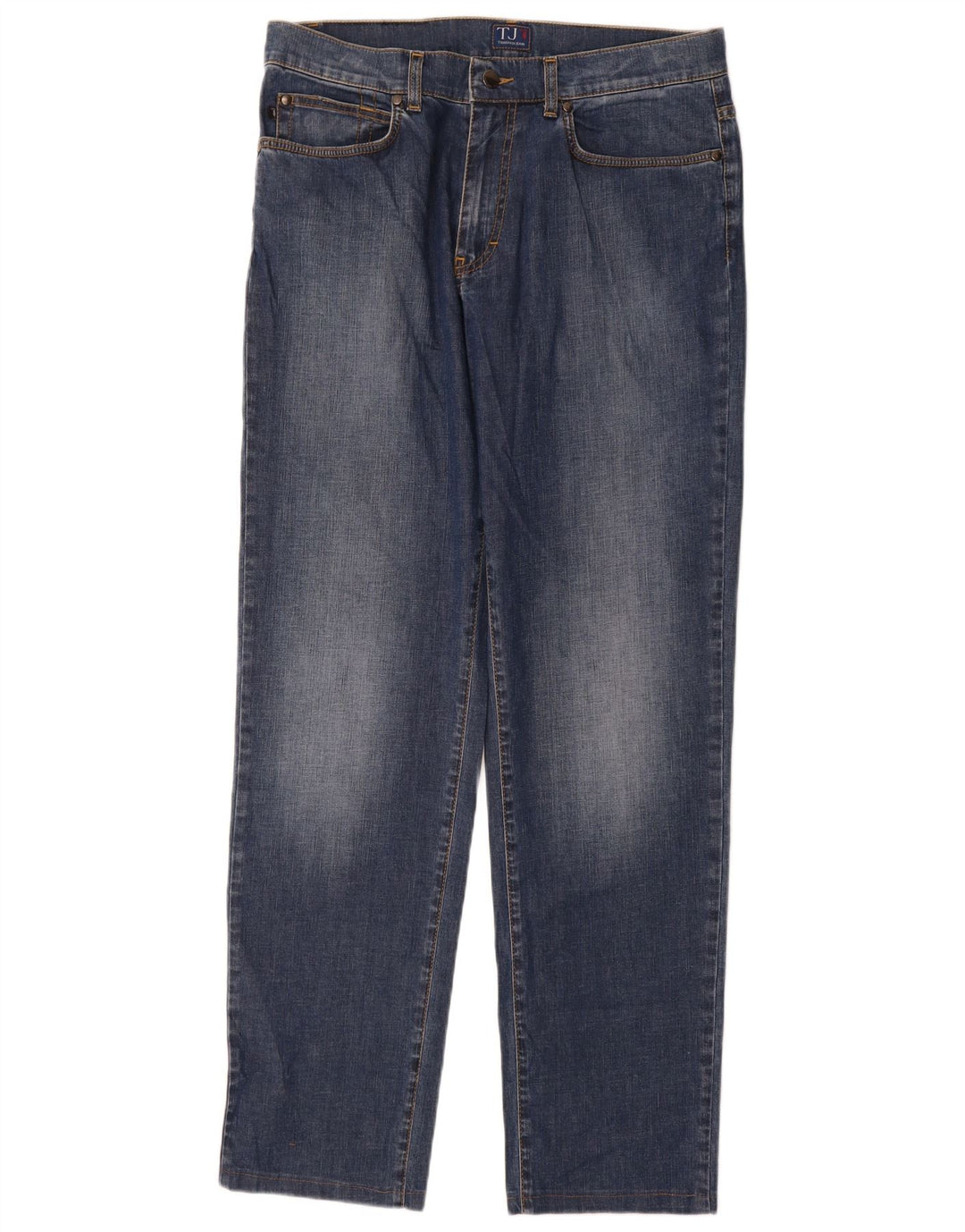 Jeans retos femininos Trussardi W35 L32 algodão azul