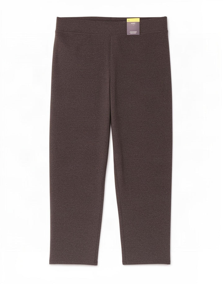 Calça de treino feminina Marks & Spencer Reino Unido 16 grande algodão cinza