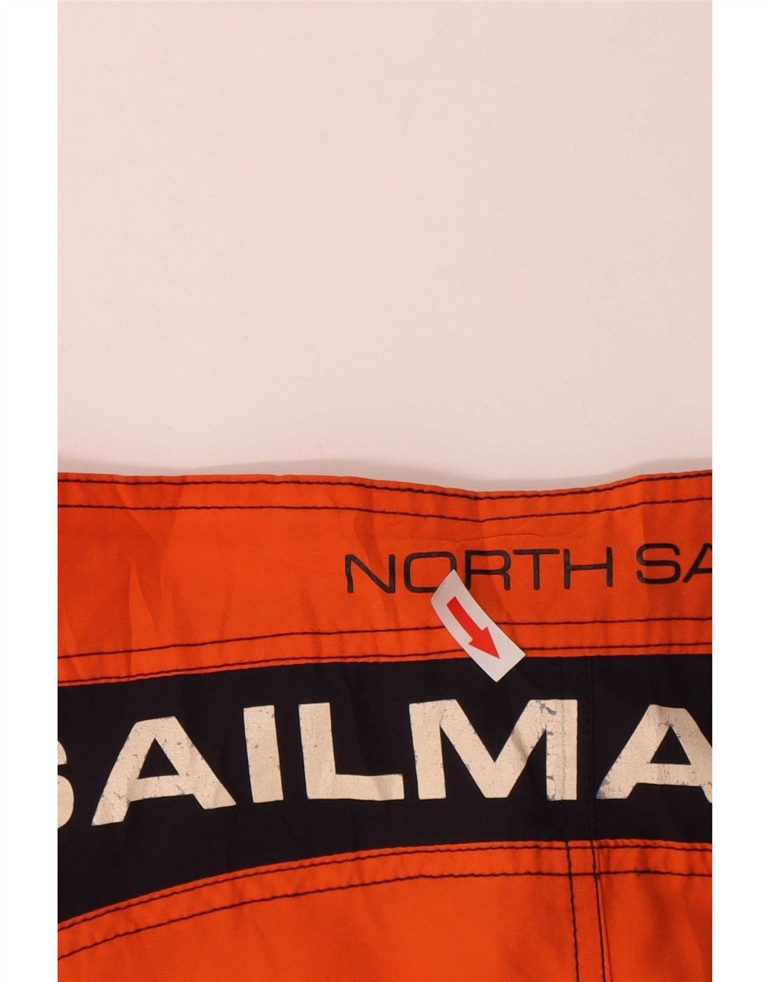 Shorts de natação masculino North Sails gráfico médio laranja colorblock