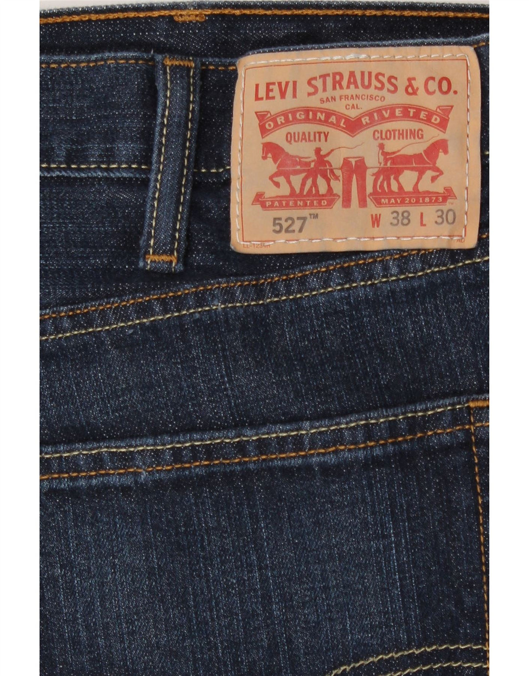 Levi's Masculino 527 Bootcut Jeans W38 L30 Azul Marinho Algodão
