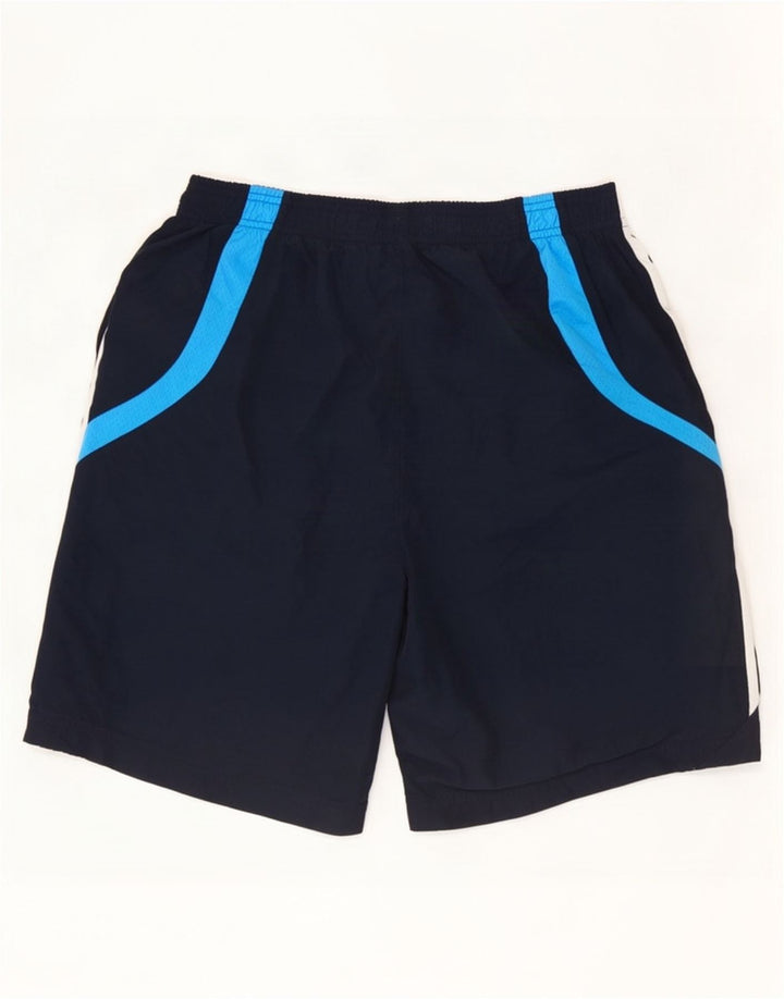 Shorts esportivos masculinos Adidas grande poliéster colorblock azul marinho