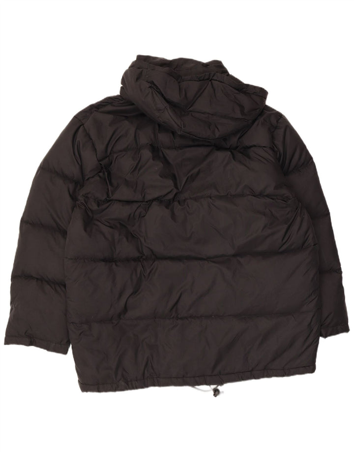 Jaqueta masculina acolchoada com capuz Champion UK 38 médio preto nylon