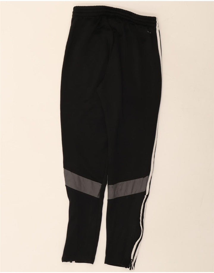 Calça de treino masculina ADIDAS Climalite pequena preta colorblock poliéster