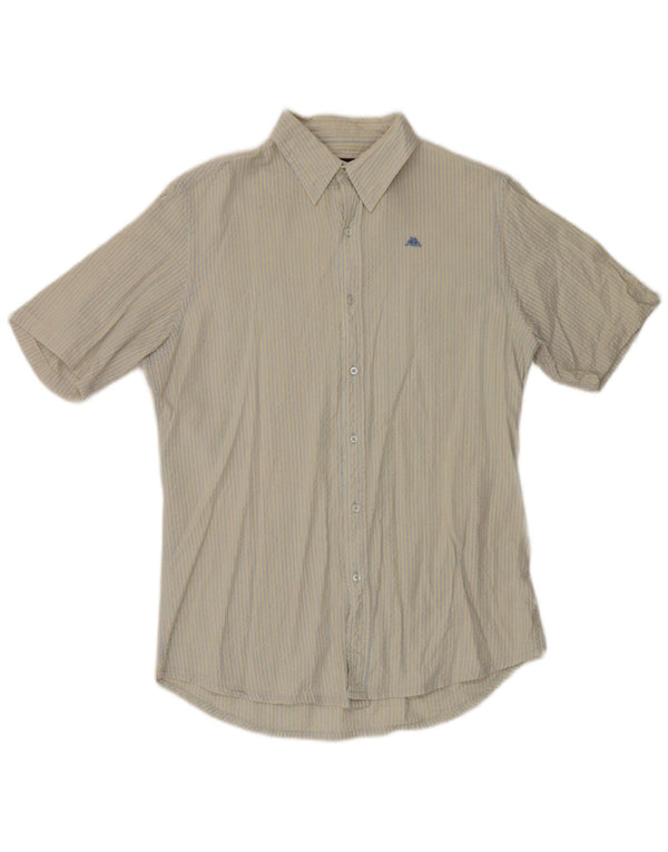 Camisa masculina de manga curta Kappa XL algodão listrado azul