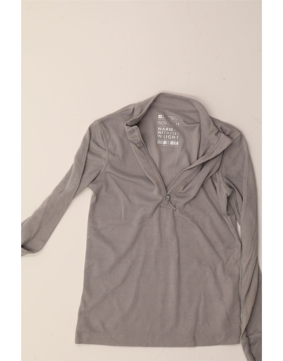 MOUNTAIN WAREHOUSE Boys Zip Neck Pullover Tracksuit Top 7-8 Years Grey Vintage Mountain Warehouse and Second-Hand Mountain Warehouse from Messina Hembry 