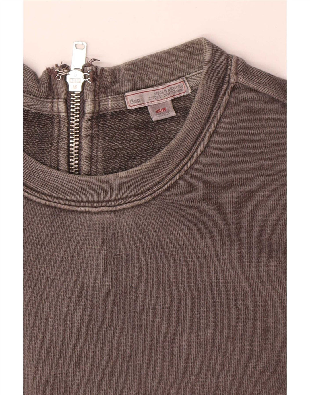 Vestido básico feminino de manga comprida Gap UK 6 XS algodão cinza