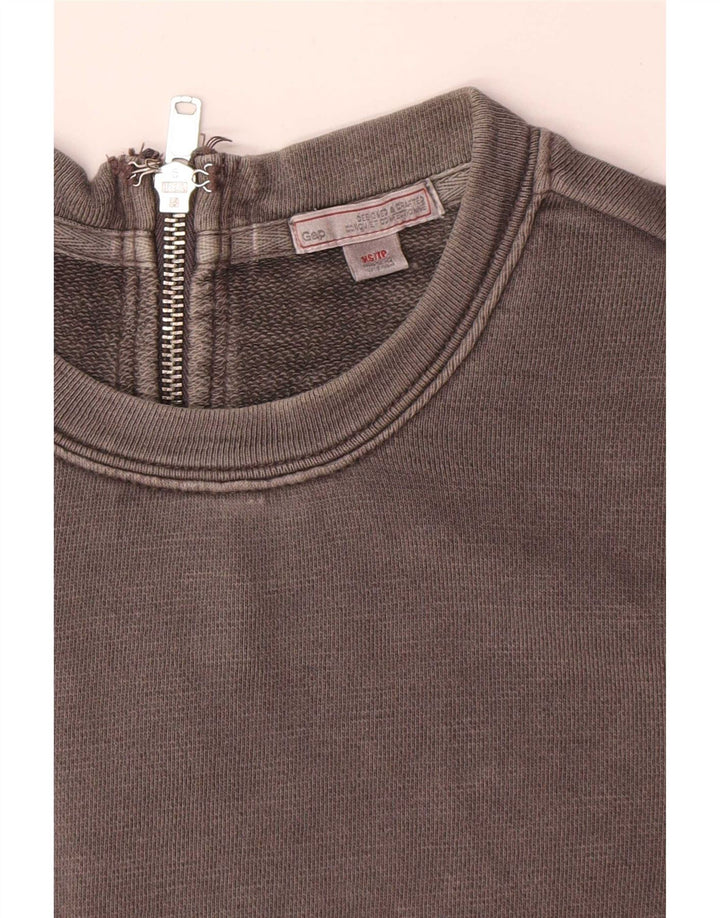 Vestido básico feminino de manga comprida Gap UK 6 XS algodão cinza