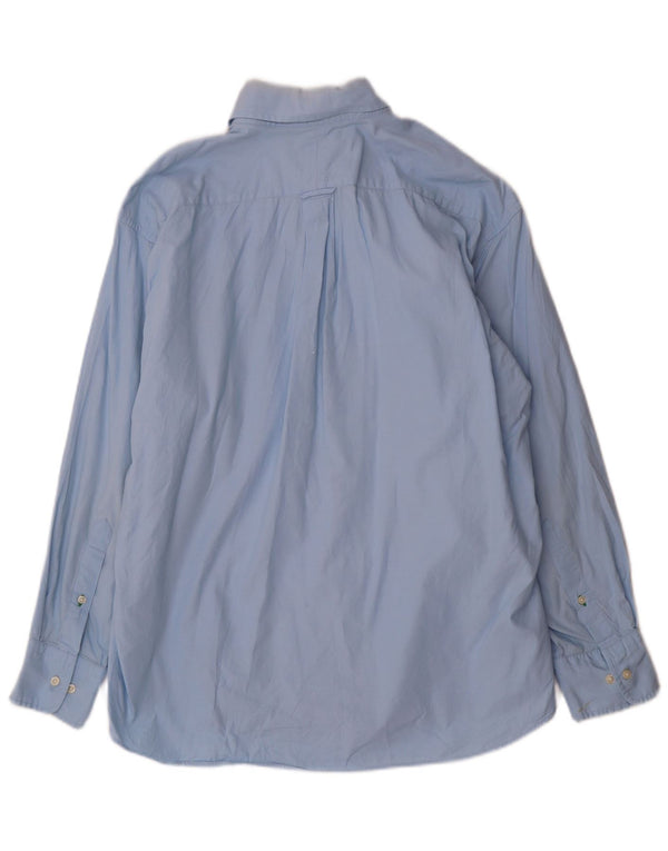 Camisa masculina Tommy Hilfiger tamanho 16 1/2 grande algodão azul
