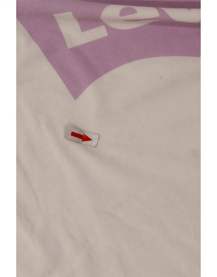 Camiseta feminina gráfica LEVI'S UK 10 pequena branca