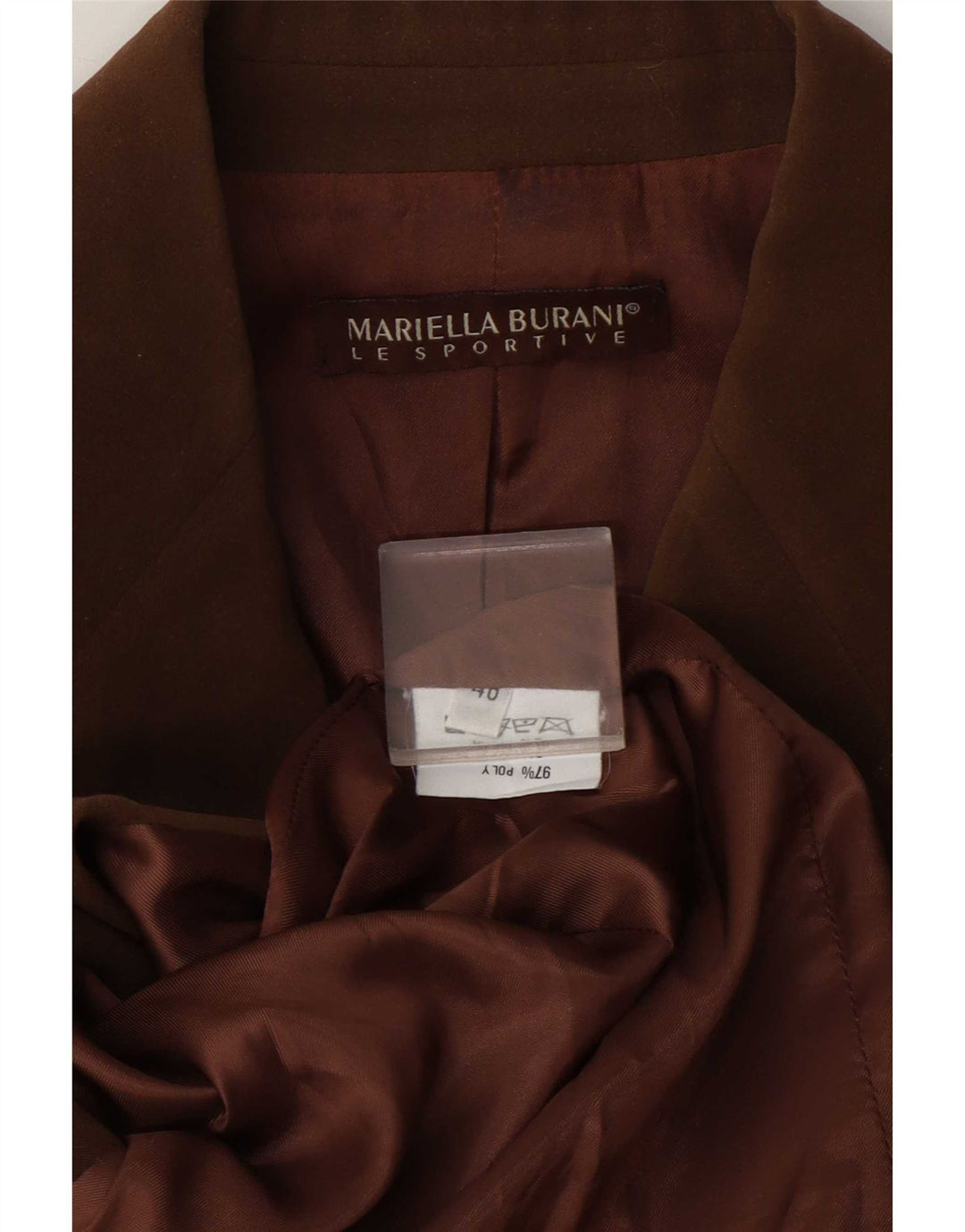 Jaqueta blazer feminina Mariella Burani com 3 botões EU 40 marrom médio