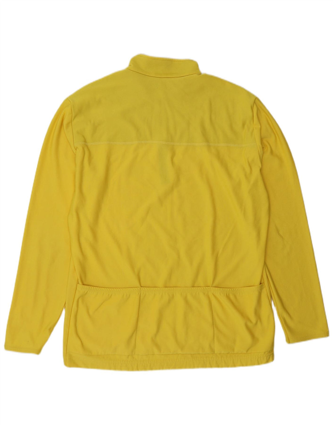 Loffler Mens Zip Neck Top Manga Longa Grande Amarelo