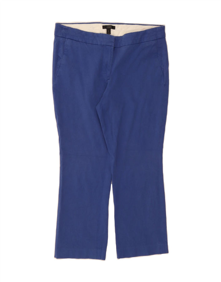 J. CREW Womens Straight Cropped Trousers US 8 Medium W32 L25 Blue Cotton Vintage J. Crew and Second-Hand J. Crew from Messina Hembry 