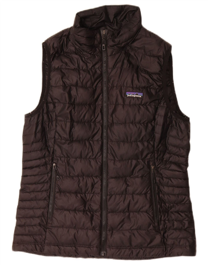 Colete acolchoado feminino Patagonia UK 12 poliéster preto médio