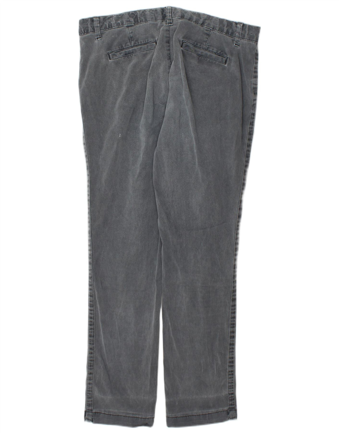 Calça chino reta feminina Gap EUA 8 médio W30 L27 algodão cinza