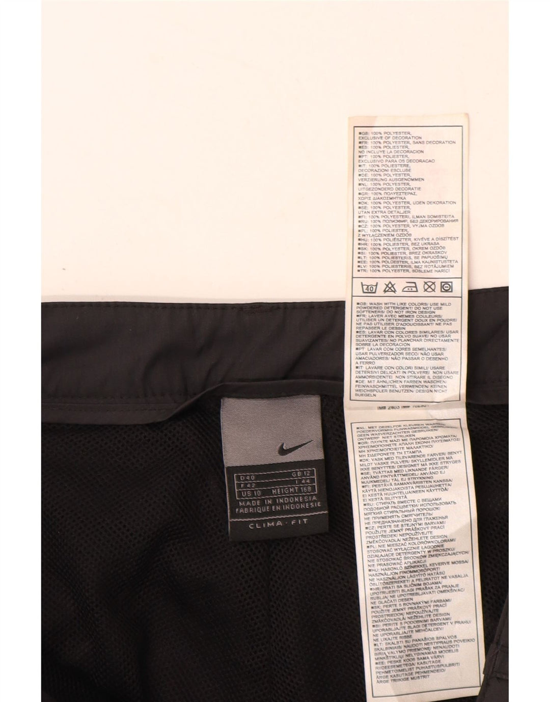 Calça de treino feminina NIKE UK 12 poliéster preto médio