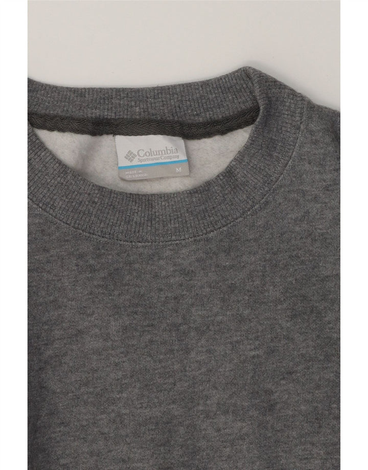 COLUMBIA Mens Sweatshirt Jumper Medium Grey Cotton Vintage Columbia and Second-Hand Columbia from Messina Hembry 