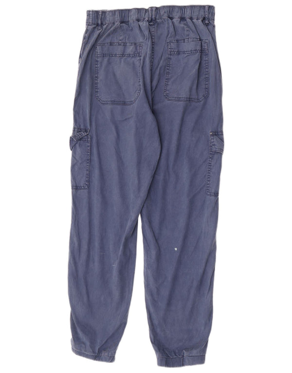 Calça jogger feminina Marks & Spencer UK 10 pequena W26 L28 azul marinho