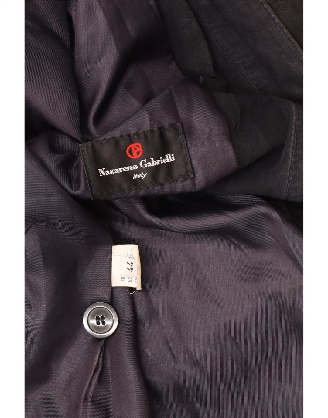 Jaqueta feminina de camurça Nazareno Gabrielli IT 44 médio azul marinho