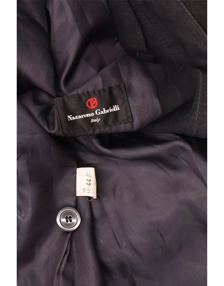 Jaqueta feminina de camurça Nazareno Gabrielli IT 44 médio azul marinho