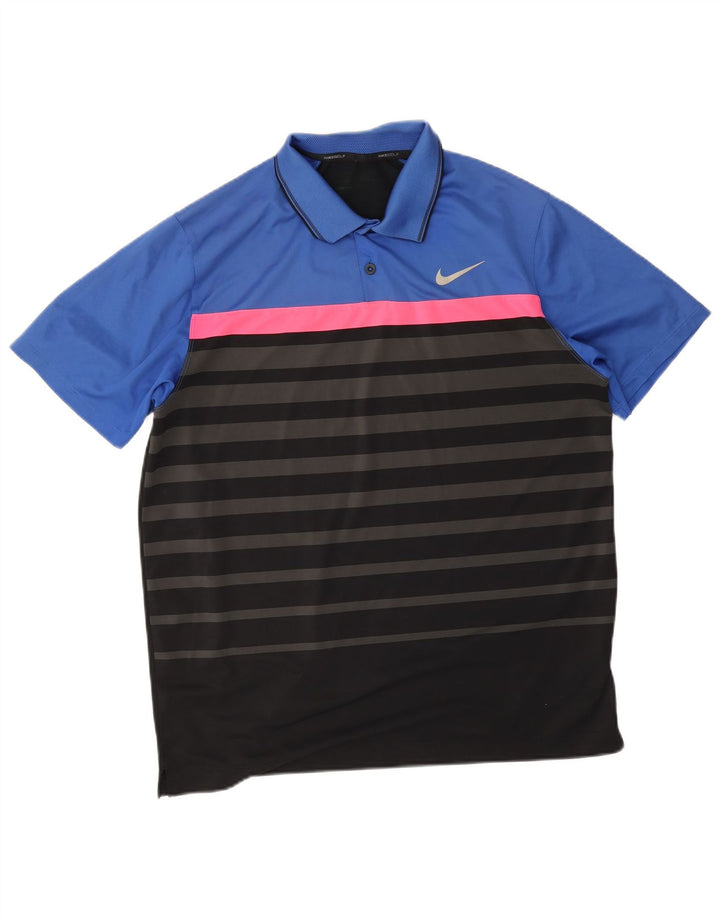 Camisa polo masculina Nike grande listrada multicolorida
