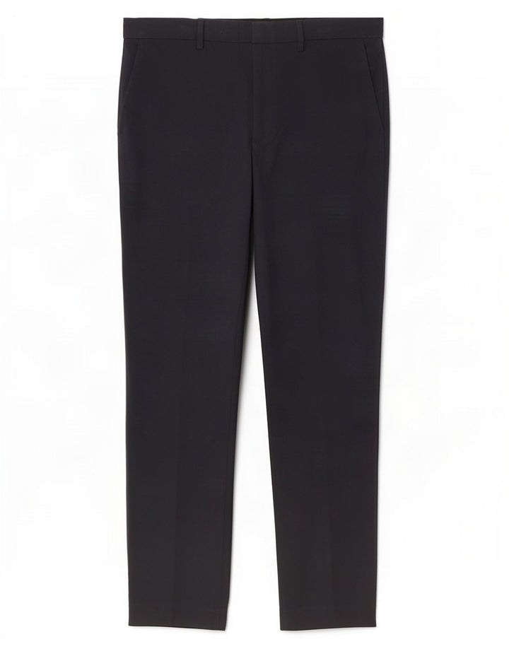 Calça masculina de ajuste regular Marks & Spencer W34 L31 azul marinho poliéster