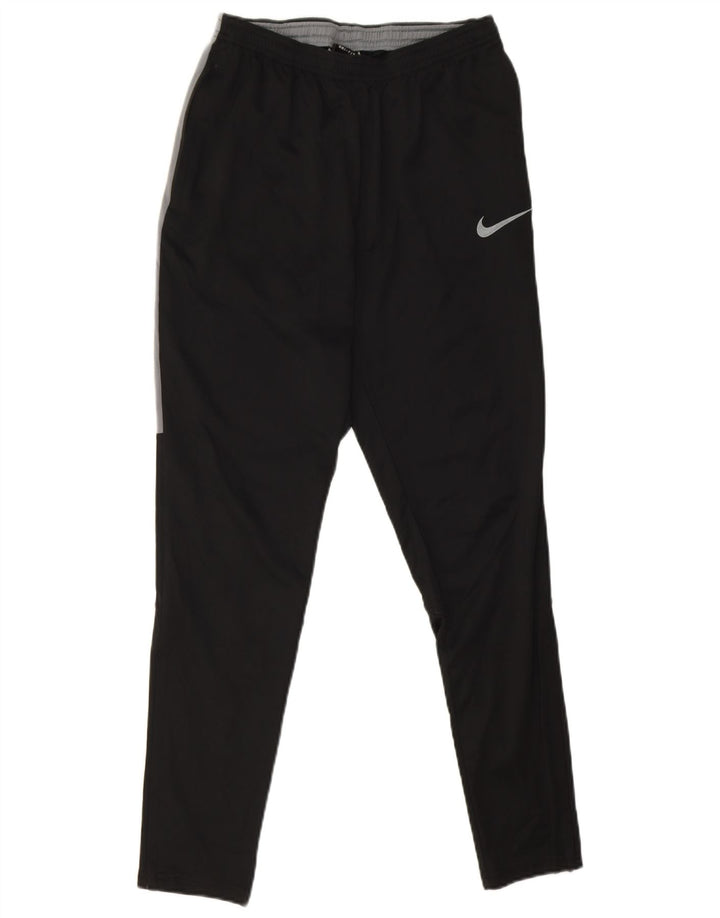 Calça de treino masculina Nike Dri Fit pequena preta colorblock poliéster