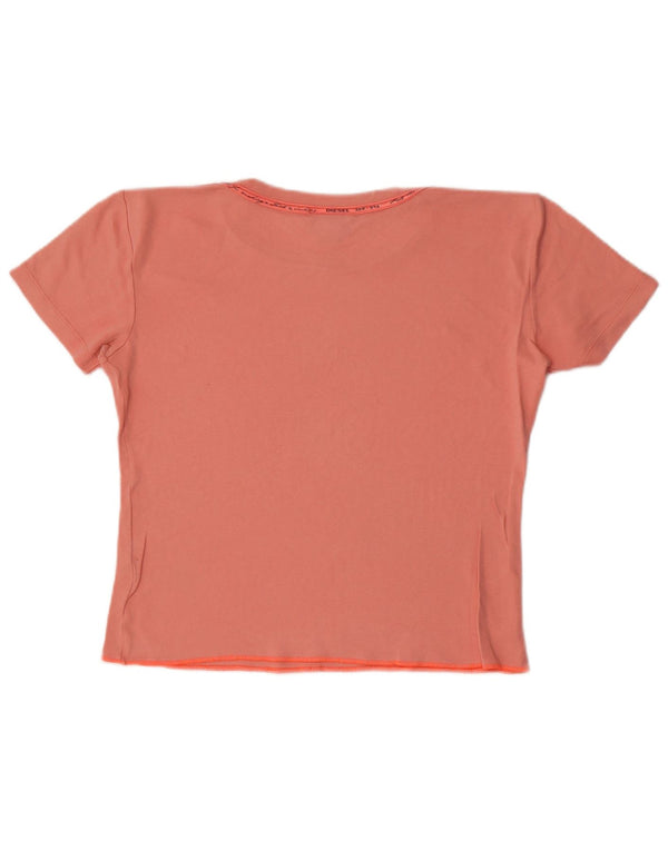 Camiseta feminina Diesel Top UK 18 XL algodão rosa