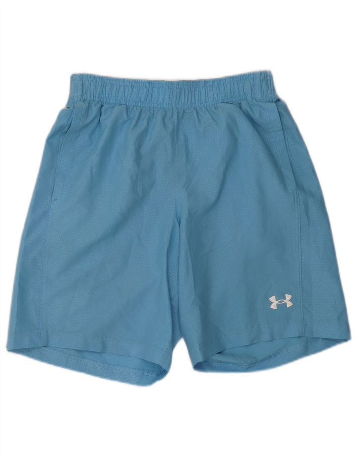 Under Armour Mens Graphic Sport Shorts Pequeno Poliéster Geométrico Azul