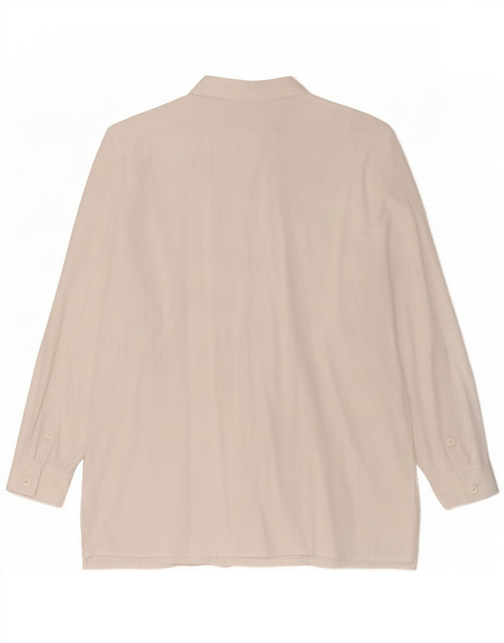 Camisa feminina vintage UK 16 grande branca