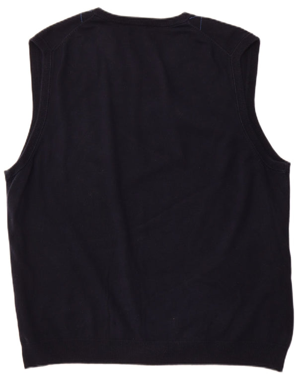 Regata masculina CHAPS colete XL azul marinho Argyle/algodão diamante