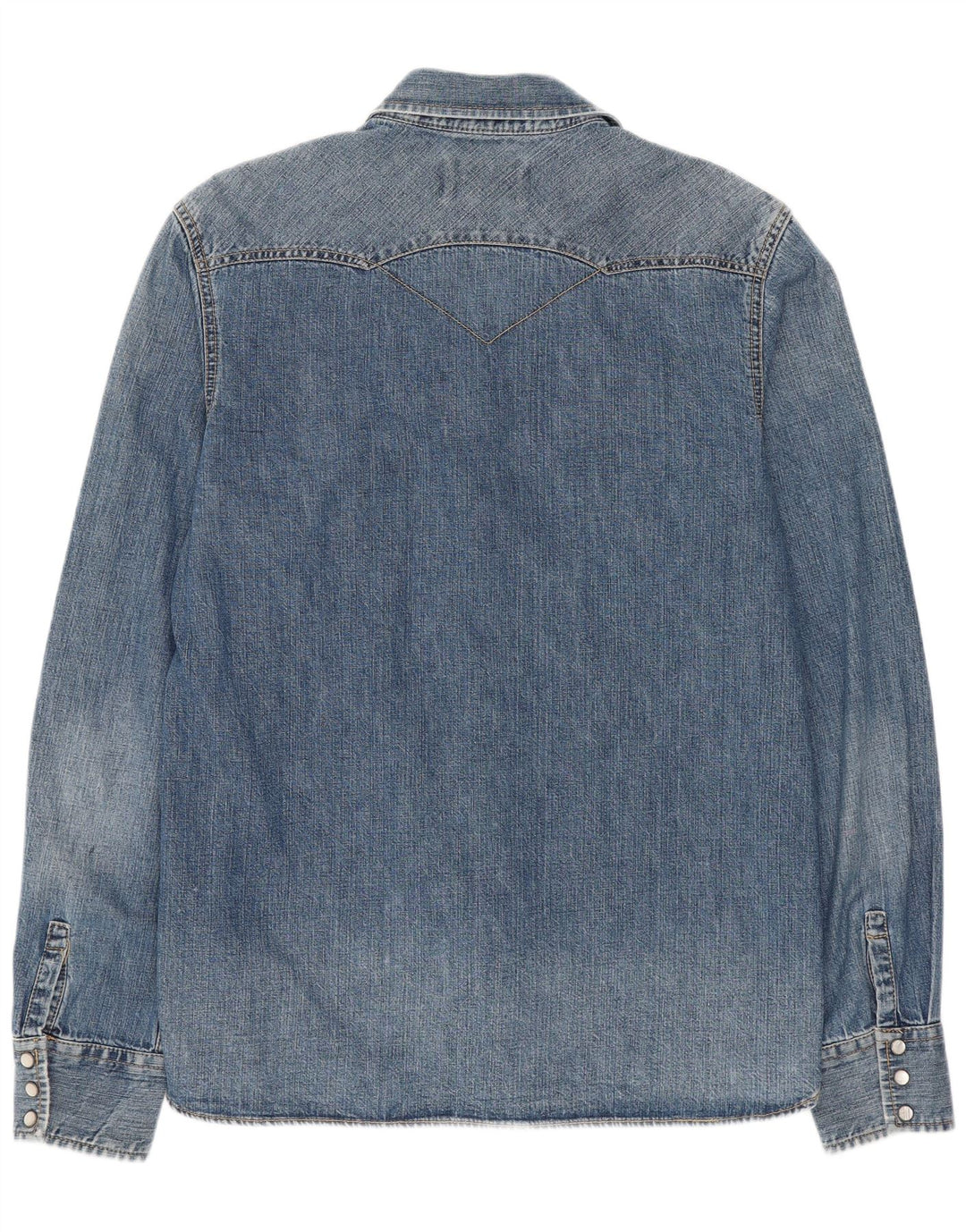 Camisa jeans masculina Levi's Western azul médio algodão