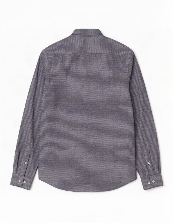 Camisa masculina Tommy Hilfiger Regular Fit grande algodão manchado azul