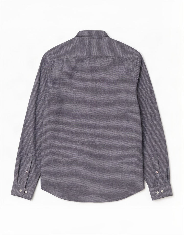 Camisa masculina Tommy Hilfiger Regular Fit grande algodão manchado azul