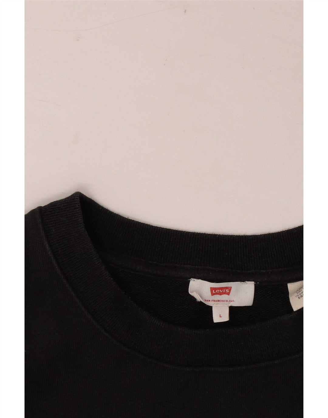 Levi's Womens Crop Oversized Moletom Jumper Reino Unido 16 Grande Listrado Cinza