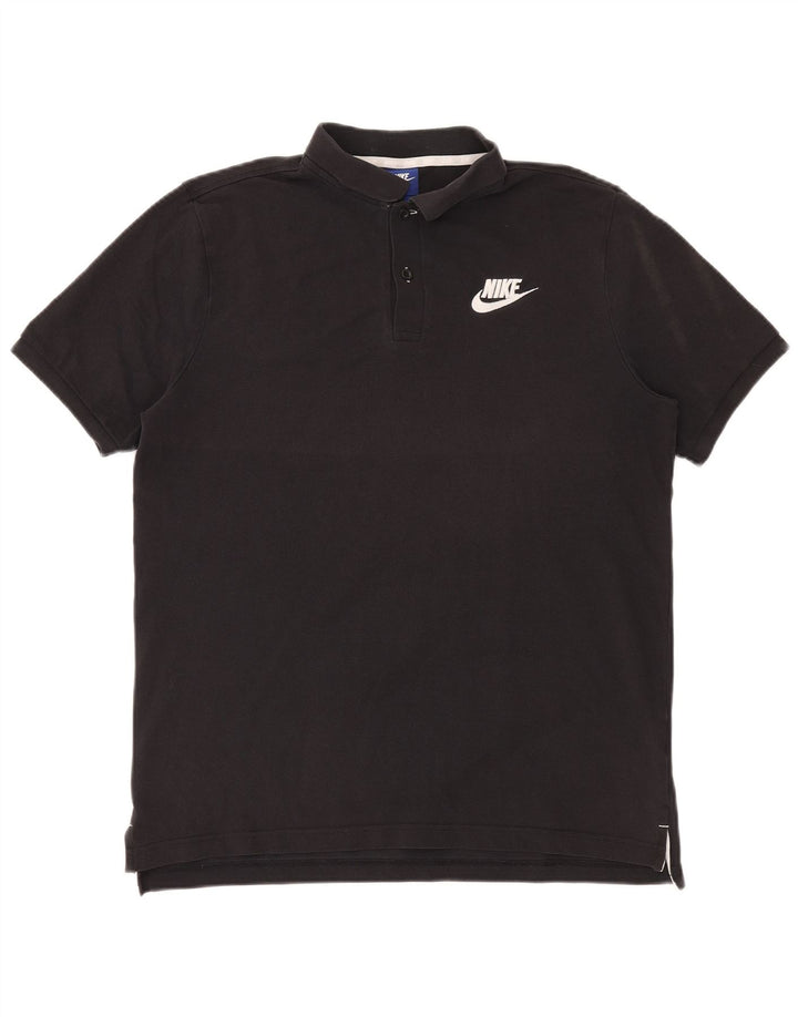 Camisa polo masculina Nike grande algodão preto