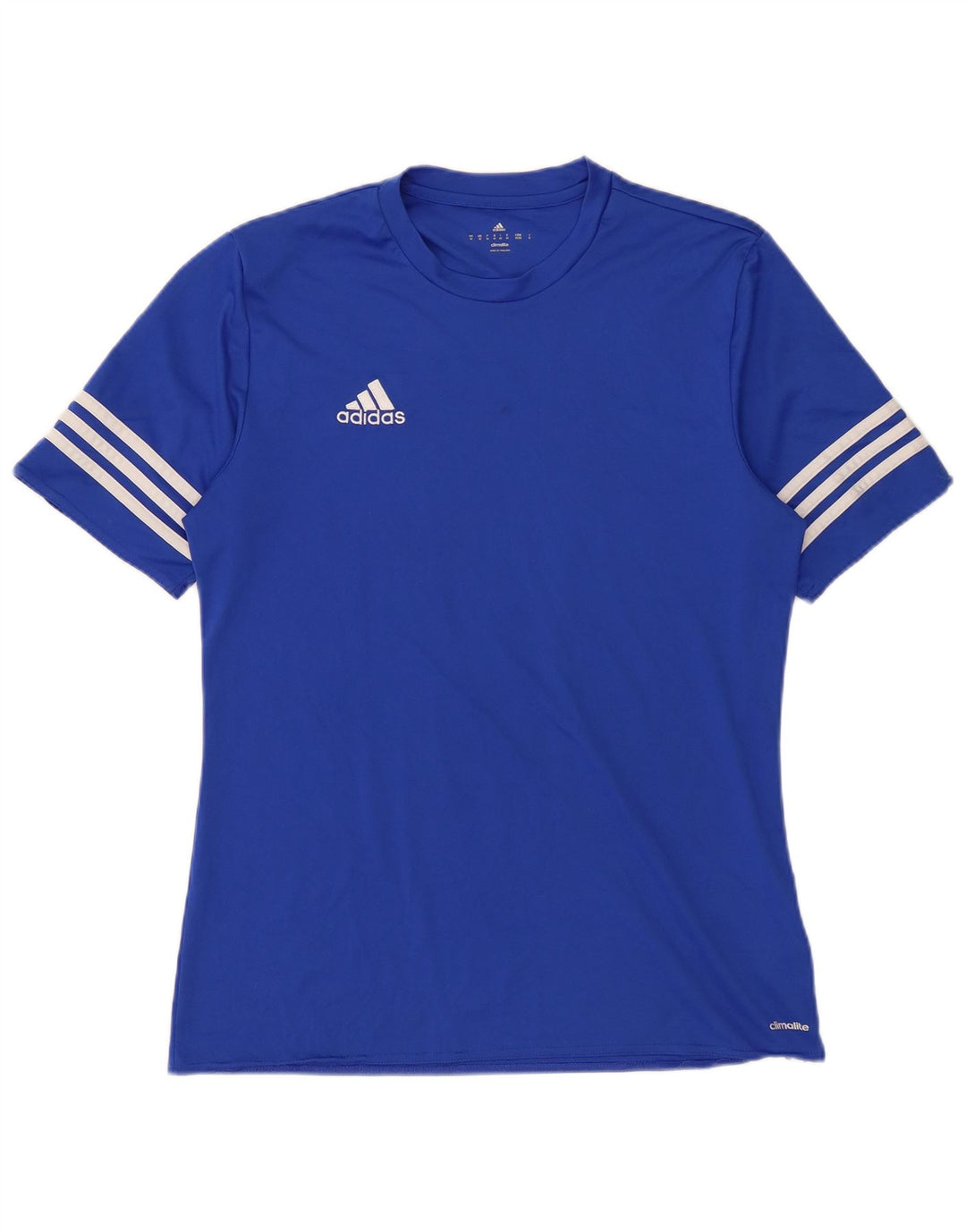 Adidas Masculino Climalite Camiseta Top Médio Azul Poliéster
