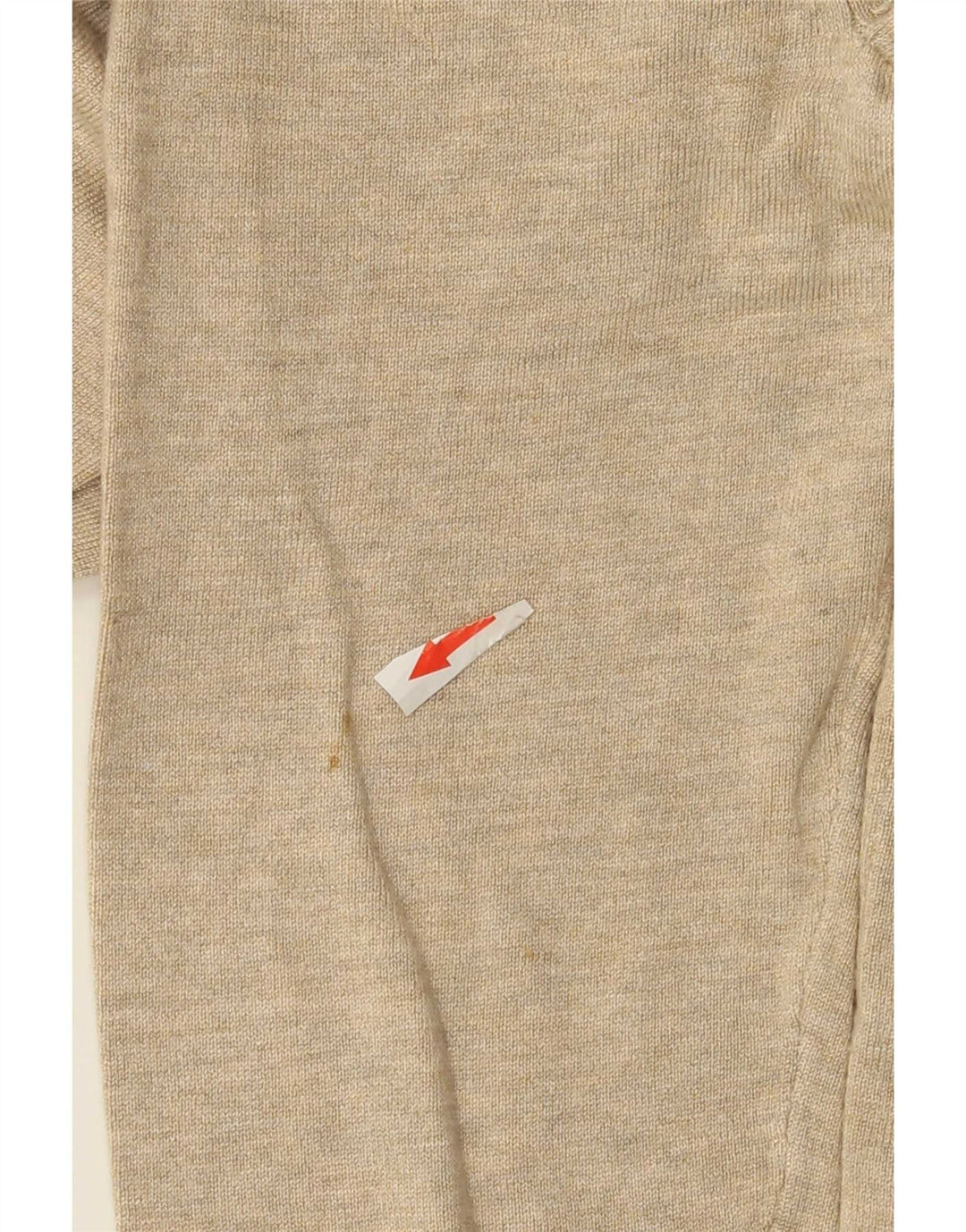 Suéter cardigã masculino Zara médio bege manchado