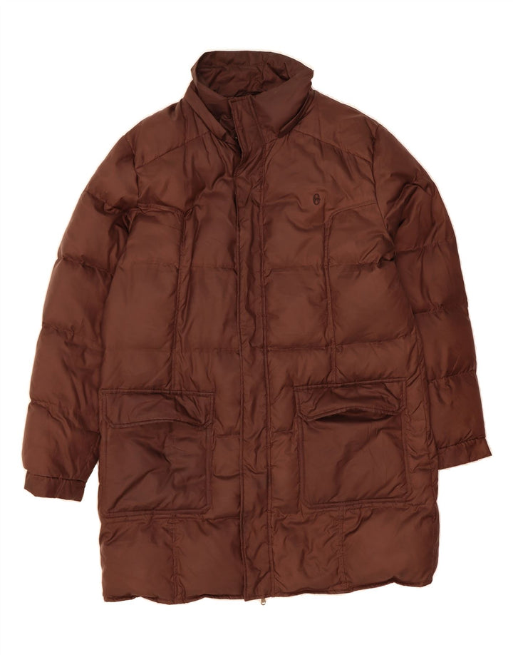 CONTE OF FLORENCE Mens Padded Coat UK 44 2XL Brown Vintage Conte of Florence and Second-Hand Conte of Florence from Messina Hembry 