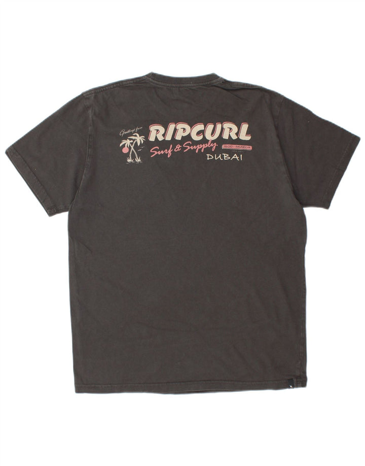 Camiseta masculina RIP CURL com ajuste padrão gráfico pequeno cinza