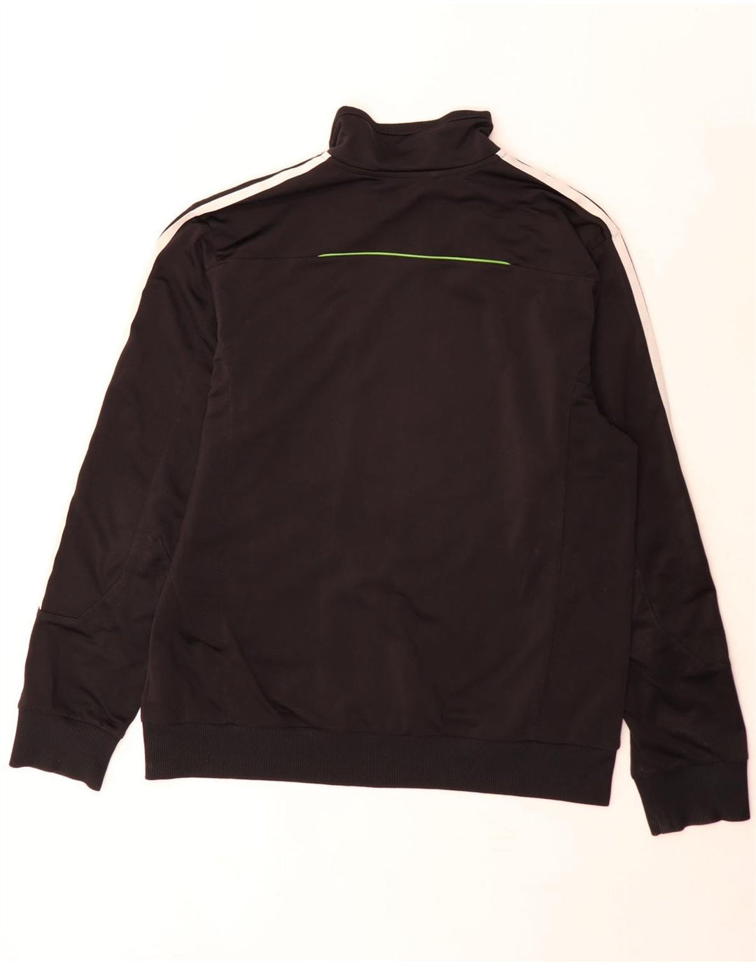 Adidas Mens Tracksuit Top Jacket UK 42/44 Grande Preto Colorblock Poliéster