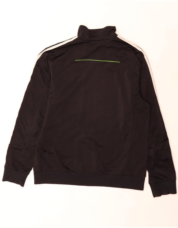 Adidas Mens Tracksuit Top Jacket UK 42/44 Grande Preto Colorblock Poliéster