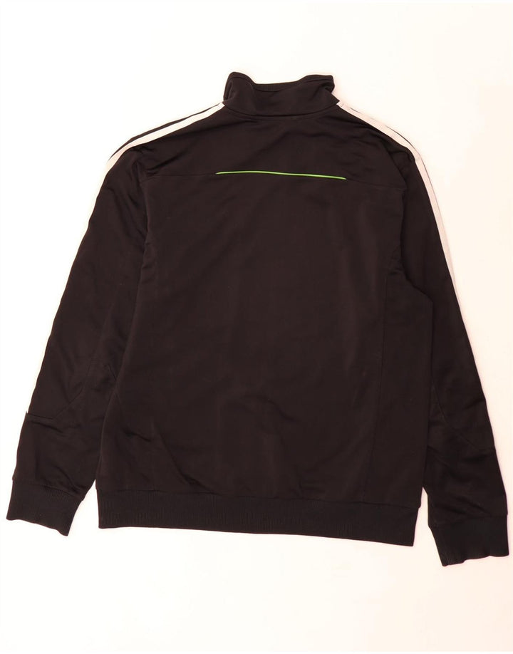Adidas Mens Tracksuit Top Jacket UK 42/44 Grande Preto Colorblock Poliéster