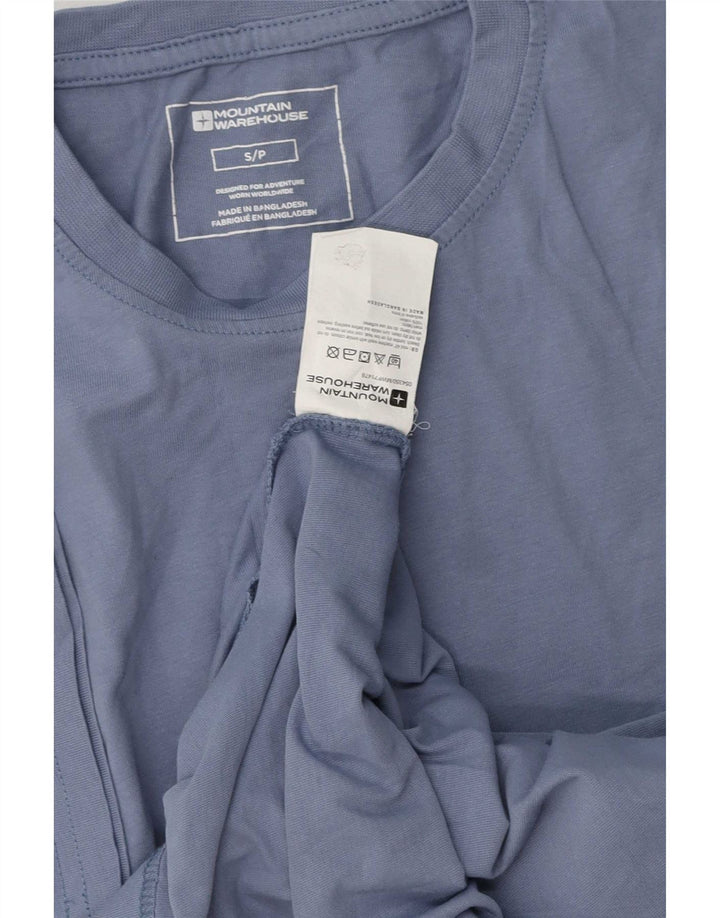 Camiseta masculina Mountain Warehouse Top pequeno algodão azul