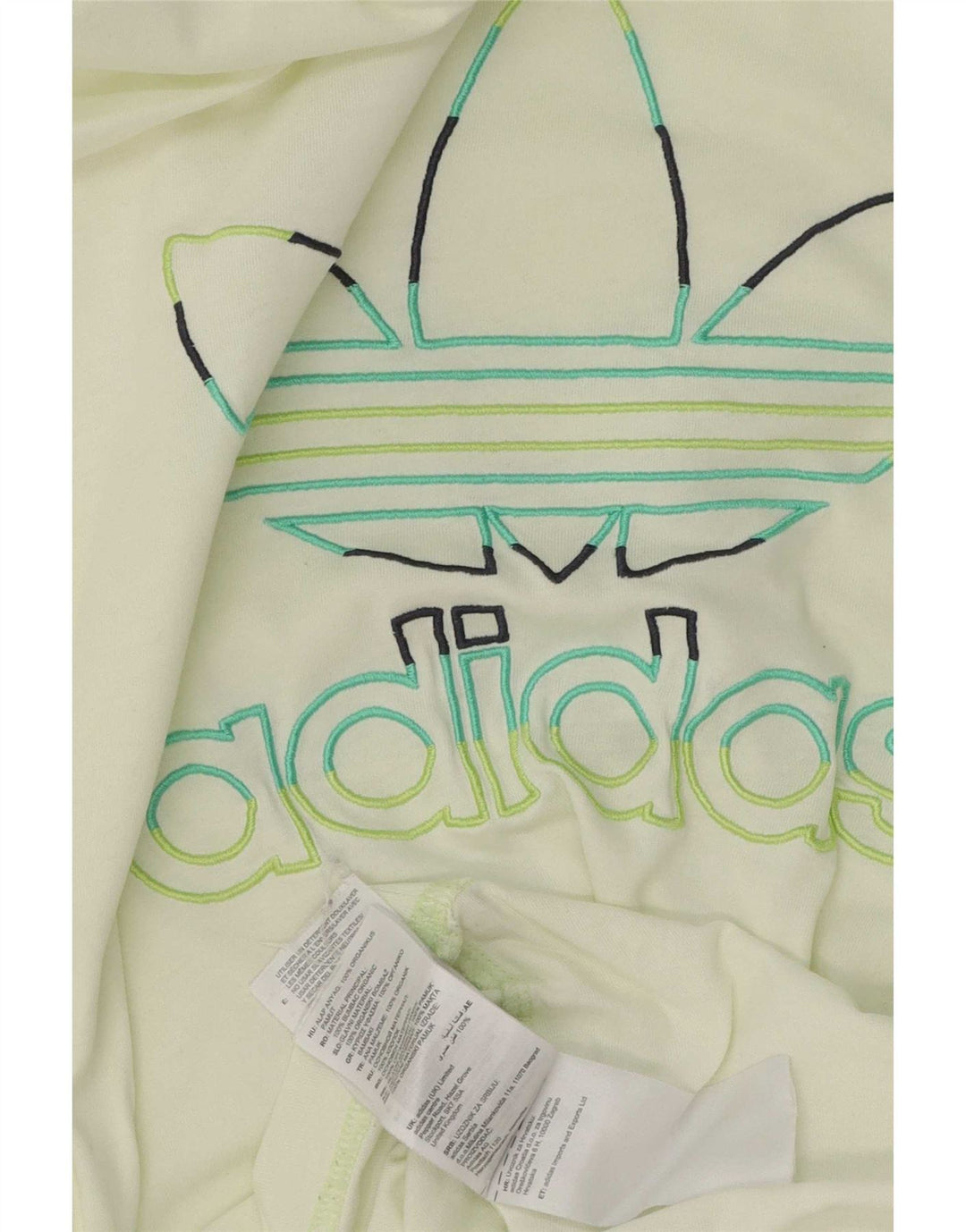 Adidas Mens Graphic T-Shirt Top Médio Algodão Amarelo