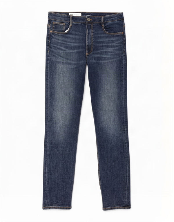 Zara Jeans Slim Feminino EU 42 Grande W32 L27 Azul