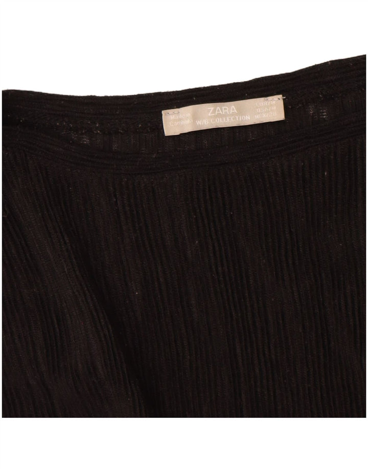 Zara Suéter feminino oversized com gola canoa Reino Unido 14 médio preto