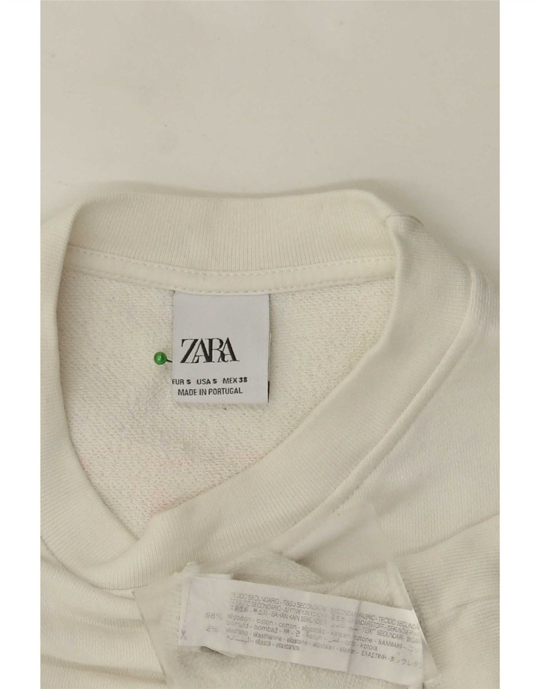 Zara moletom gráfico masculino jumper pequeno algodão branco