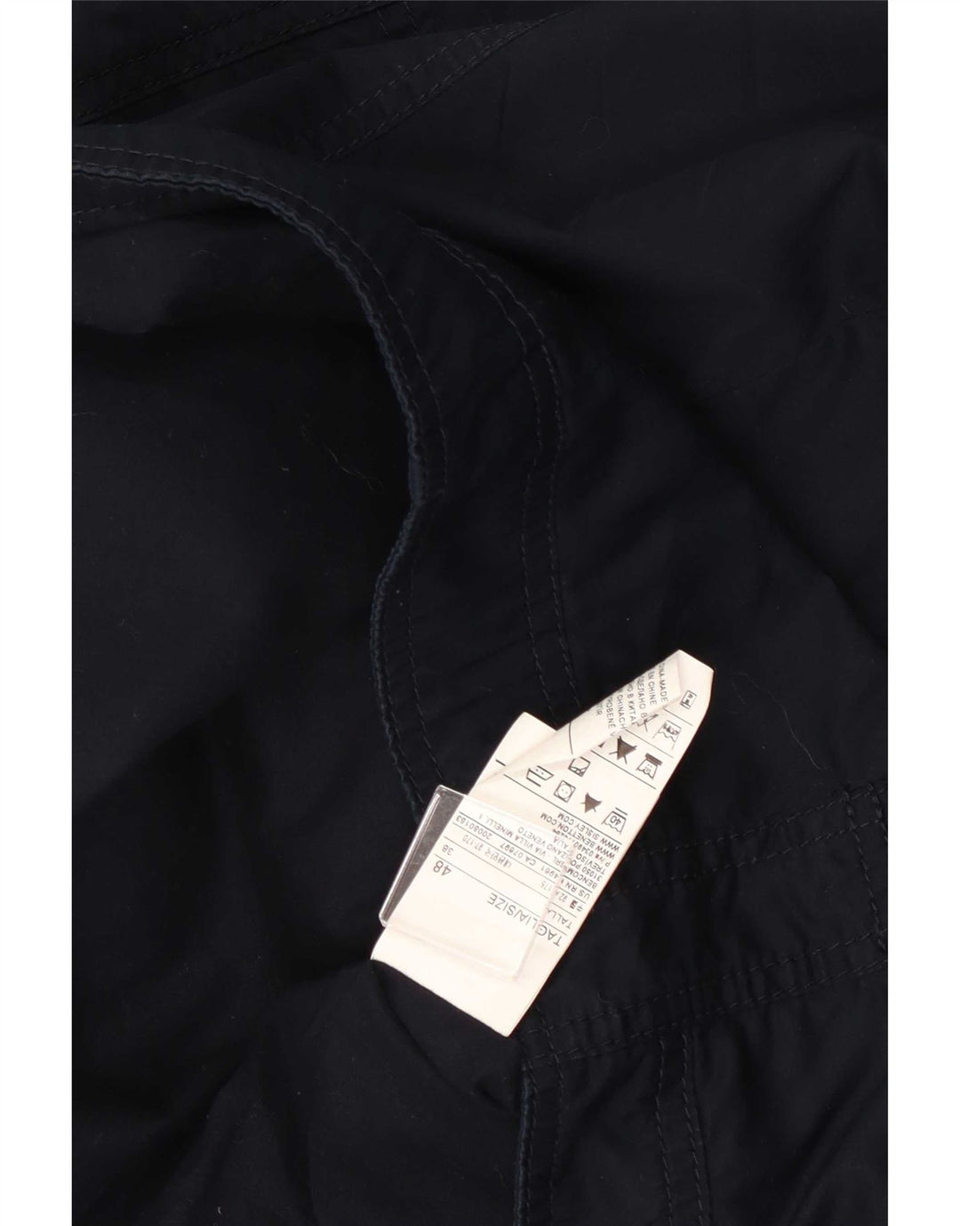 Jaqueta bomber masculina Benetton IT 48 algodão azul marinho médio