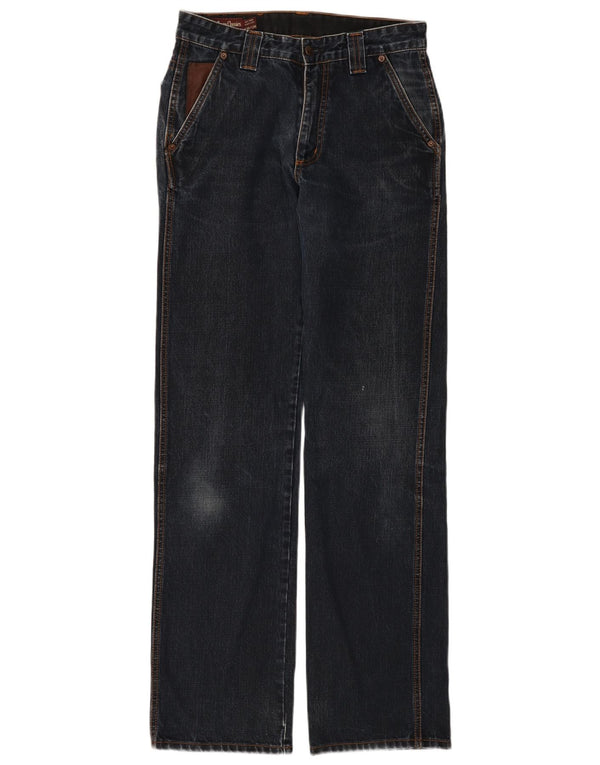 Marlboro Classics Mens Straight Jeans W30 L34 Azul Marinho Algodão
