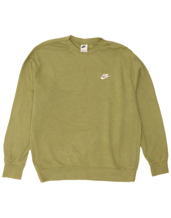Nike moletom masculino jumper grande algodão cáqui
